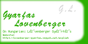 gyarfas lovenberger business card